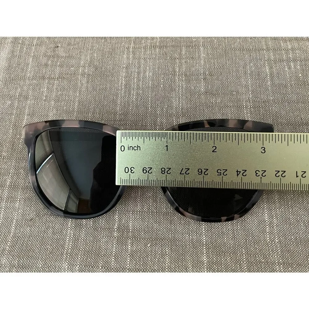 QUAY Coffee Run MiMi Womens Black Gray Tortoise Polarized Round Sunglasses - Picture 13 of 14